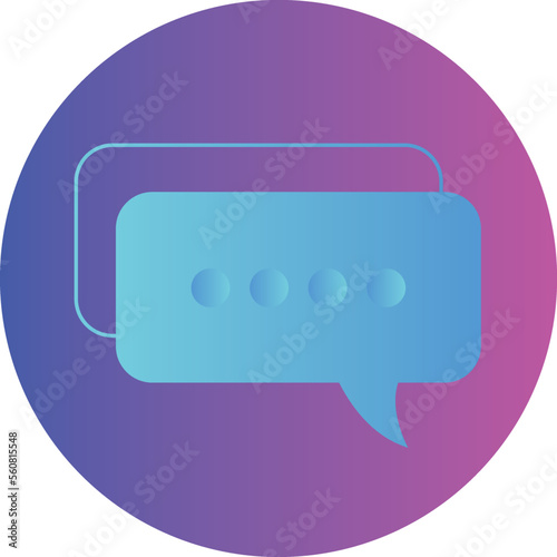 Colorful icon for a chat app. Comunication application icon