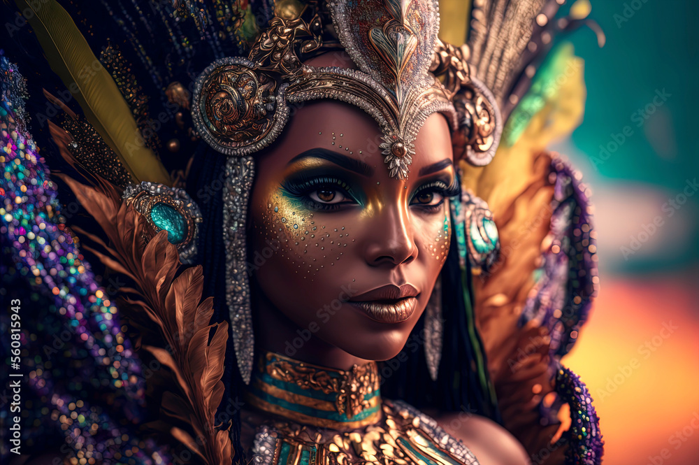 beautiful girl in samba dancer's costume at the rio de janeiro carnival beautiful girl in samba dancer's costume at the rio de janeiro carnival