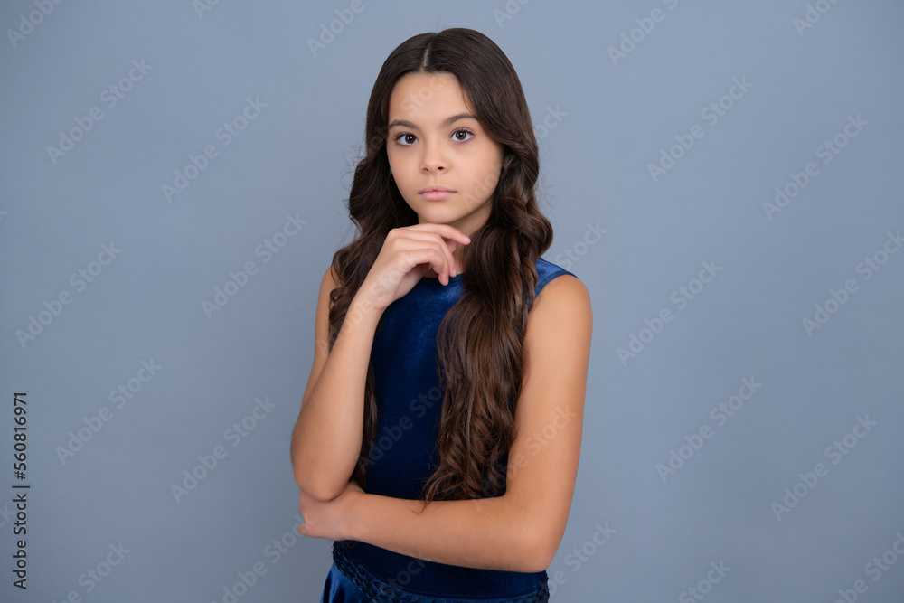 Cute preteen girl head shot. Child portrait on isolated background. Beautiful teenager face. Cute preteen girl head shot. Child portrait on isolated background. Beautiful teenager face.