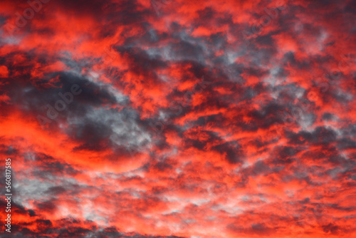 sky red sunset clouds evening background