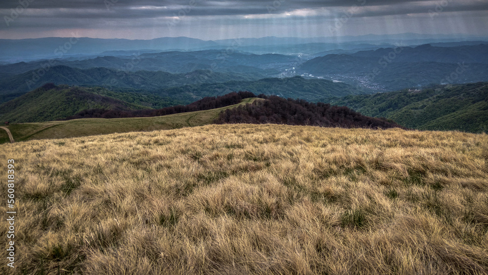 View from the top of the mountain to the Carpathians