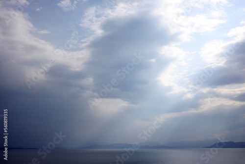 Sea and sky with view on the Cuillins mountain range - Applecross - Highlands - Scotland - UK