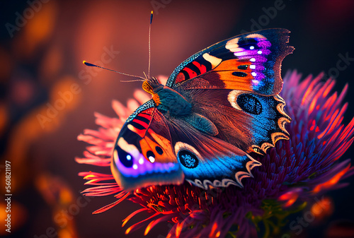 Colorful butterfly, generative AI