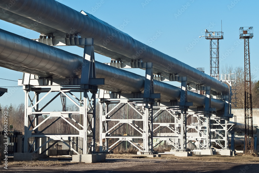 pipeline close-up against the blue sky pipeline close-up against the blue sky