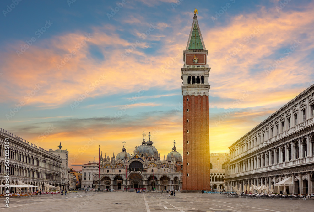 St Mark's square in center of Venice, Italy