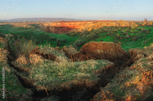 Islands of collapsed ground
