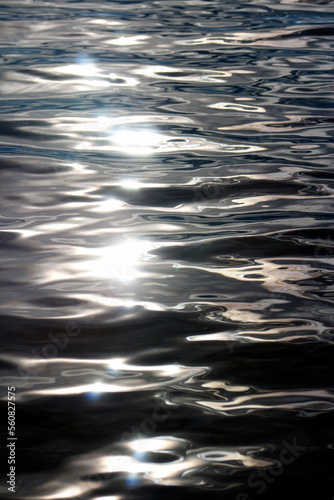 Ripples of Silver, Silky Sunlit Lake Water - Background, Backdrop or Wallpaper