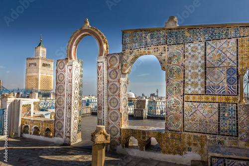Traditional rooftop in Tunis, Tunisia photo
