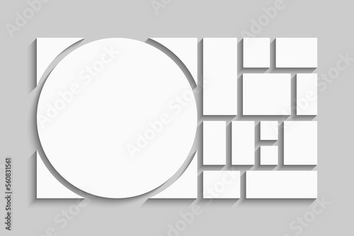 Template collage of thirteen frames, images, photo