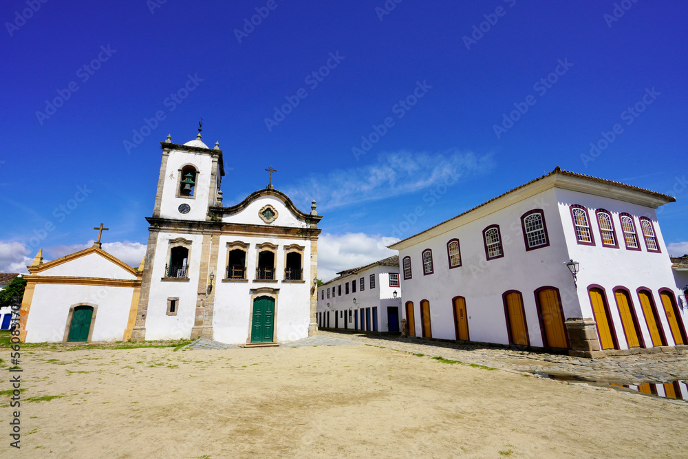 Saint Rita church baroque colonial in Paraty, Rio de Janeiro, Brazil