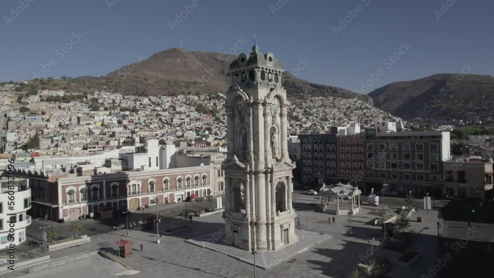 vuelo de dron monumento en Pachuca Hidalgo  