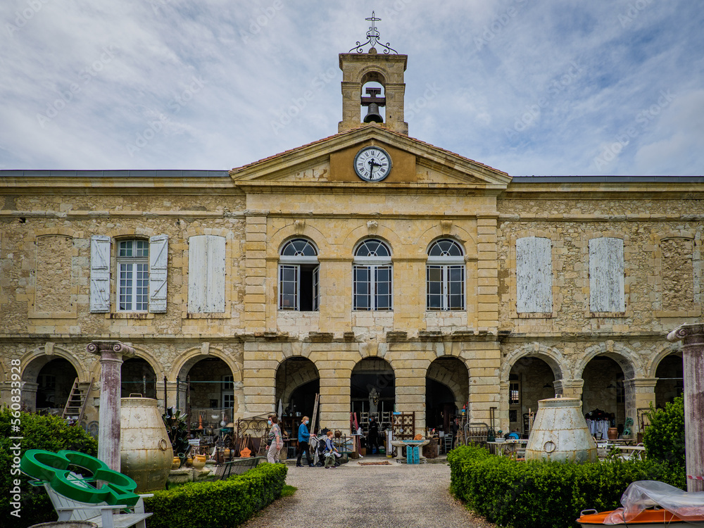 The village of antique dealers, a sort of flea market located in an old palace in Lectoure, in the South of France (Gers)
