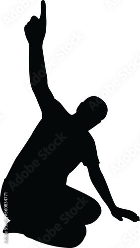 a man body silhouette vector