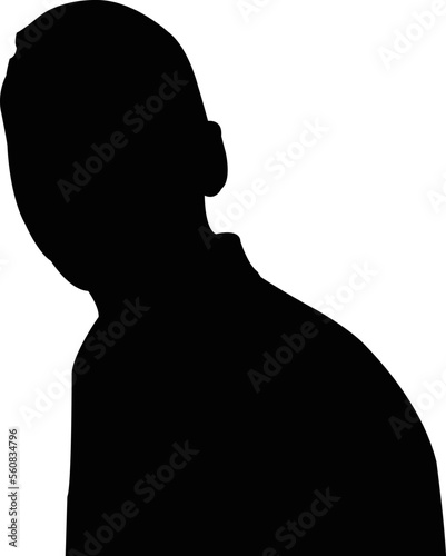 a man head silhouette vector