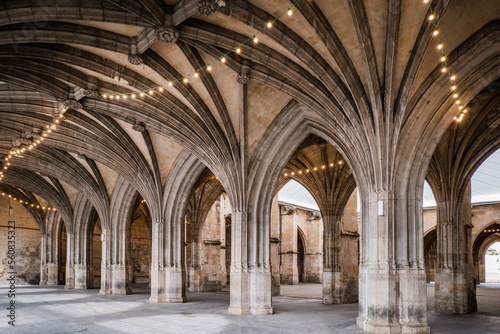 The incredible gothic cloister of St Pierre Cathedral in Condom in the south of France (Gers)