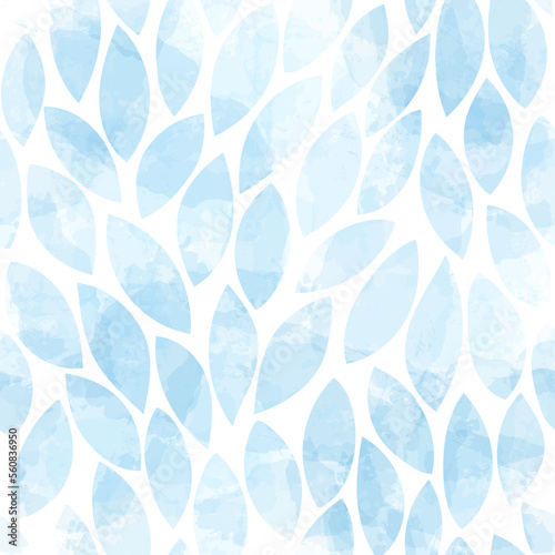 Leaves Pattern. Watercolor leaves seamless vector background, jungle print textured