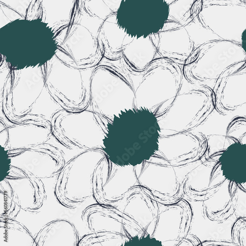 Seamless simple cute pattern of large on white background.Endless floral ornament with beautiful blossoms.Colourful backdrop for fabric,textile,linen,covers,wrapping,decoupage.Vector