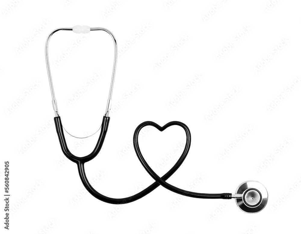 Stethoscope in the shape of heart isolated on transparent background Stethoscope in the shape of heart isolated on transparent background