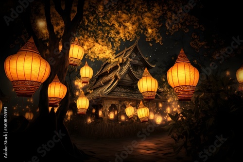 Lantern festival Thailand. photo