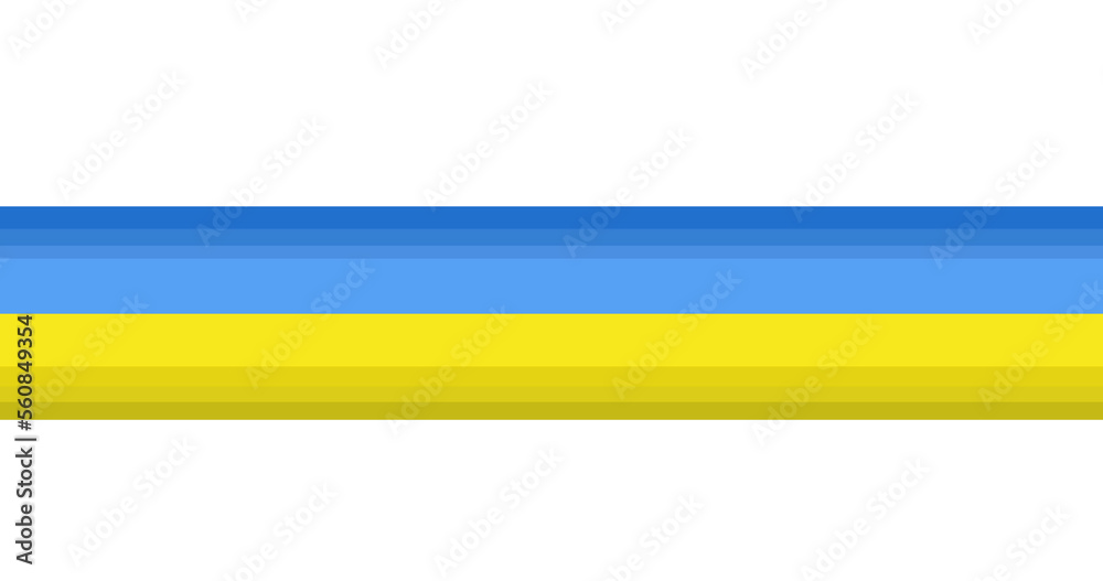 Image of blue and yellow stripes and copy space on white background Image of blue and yellow stripes and copy space on white background