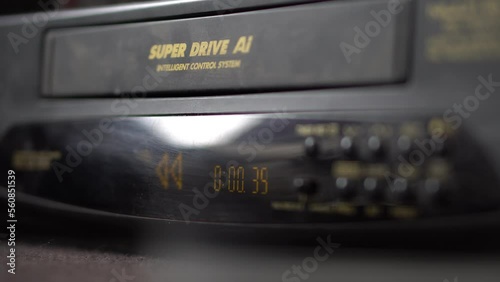 Rewind counter on VCR timecode and and press play