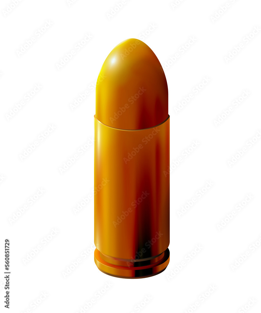 3d golden pistol cartridge with bullet isolated. Realistic Gold or brass for firing. png 3d golden pistol cartridge with bullet isolated. Realistic Gold or brass for firing. png
