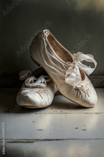 heavy used ballerina shoes - generative AI