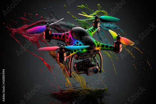 Colorful Drone Generative AI © KayMDesign