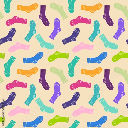 Warm clothes seamless ornaments socks pattern for wrapping paper and kids clothes print and fabrics and linens