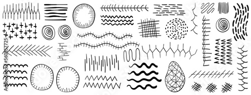 Abstract Elements handwork vector, lines shapes and dots