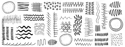 Abstract Elements handwork vector, lines shapes and dots