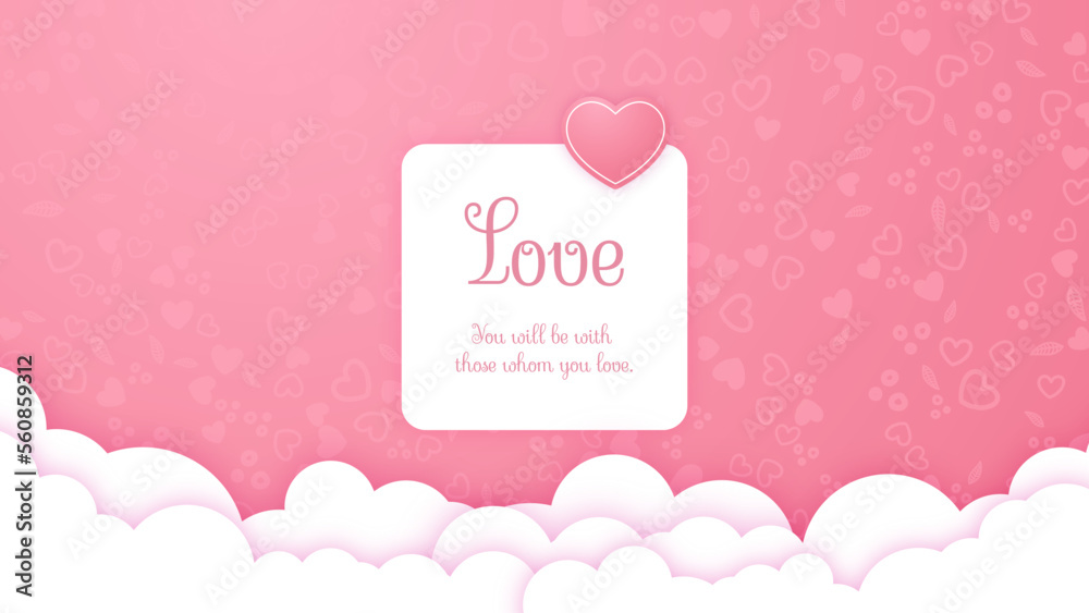 Pink valentines day background in paper style. Paper style valentines day greeting cards