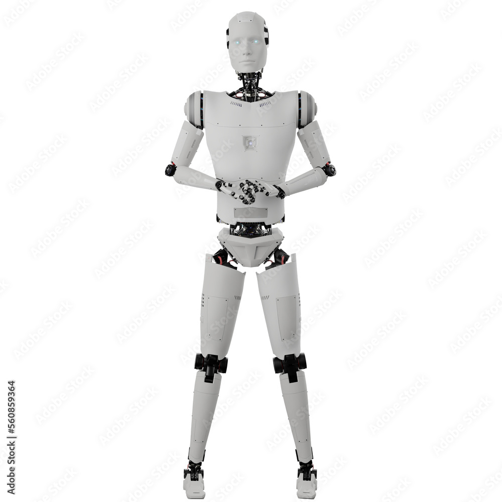 cyborg posing like space parson in-universe 3d render with transparent background cyborg posing like space parson in-universe 3d render with transparent background
