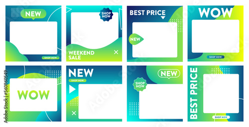 Colorful social media post template, for baby store and fashion. Minimalistic geometric concept. Alternate design is available for your need, suitable for your promotion.