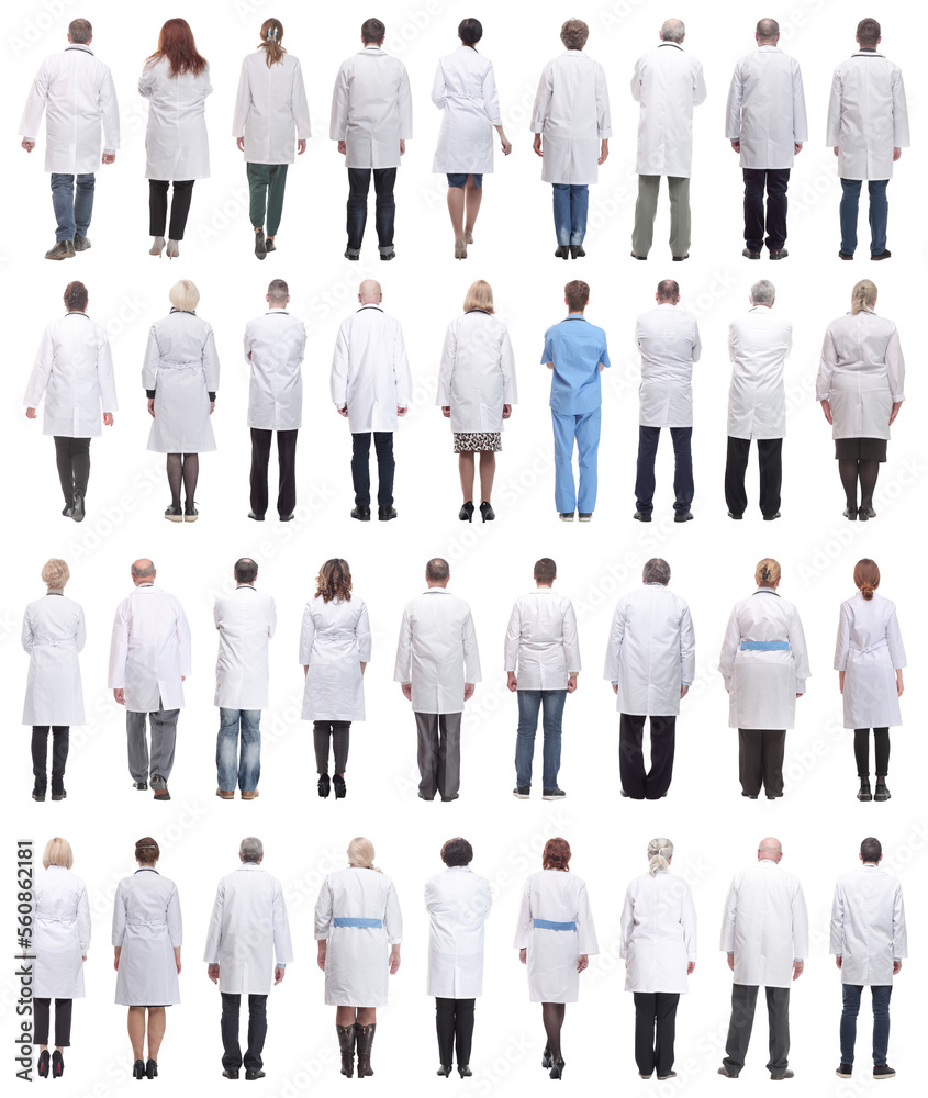 group of doctors in full length isolated on white group of doctors in full length isolated on white