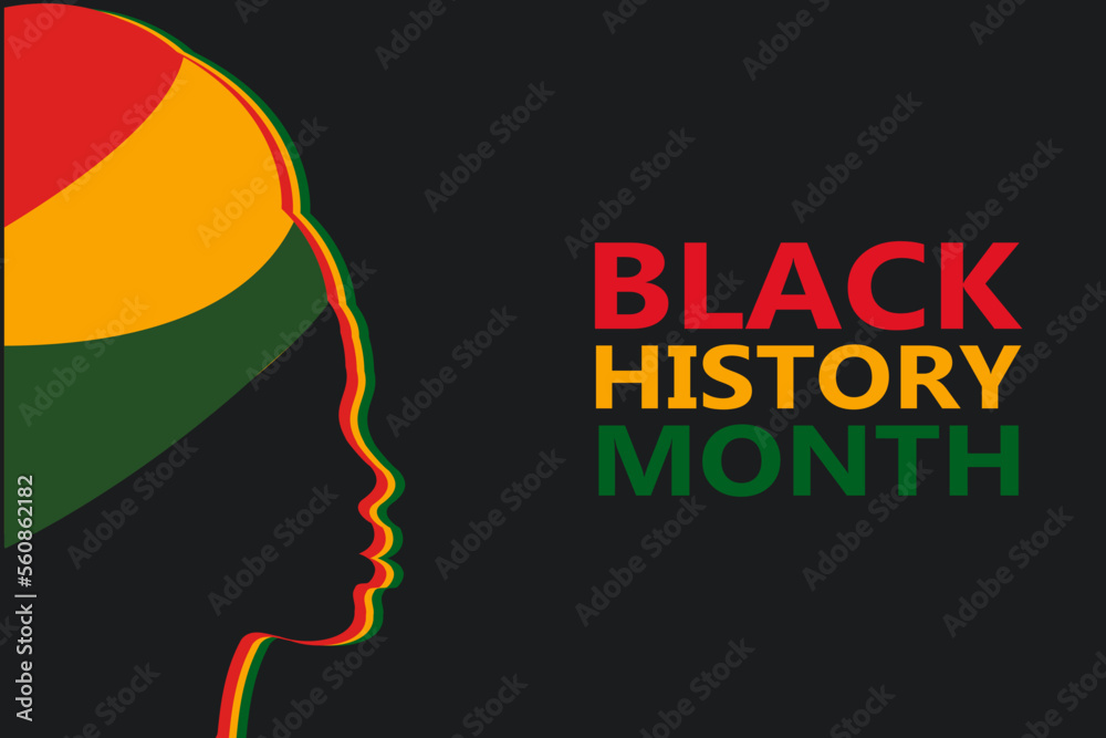 Black History Month colorful celebration banner.