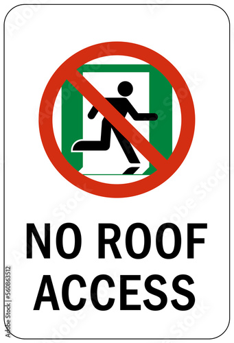Not an exit sign and labels no roof access