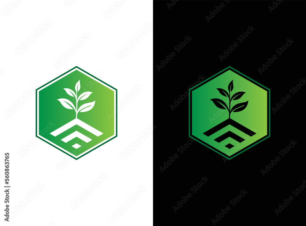 agriculture modern logo with gradient agriculture modern logo with gradient