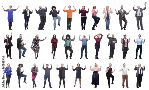 collage of people joyful energetic full length isolated © ASDF