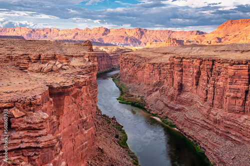 The Colorado River gorge from Navajo Bridge in Arizona.