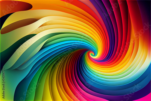 Abstract rainbow colored ge...