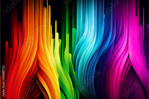 Abstract rainbow colored ge...