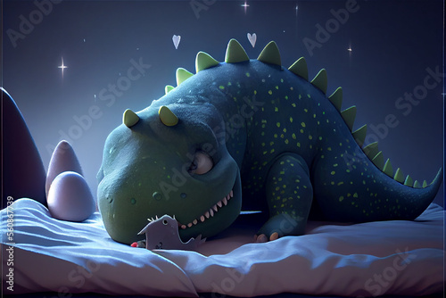 Bedtime for a cute dinosaur...