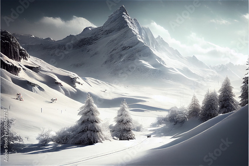 Beautiful winter landscape,...