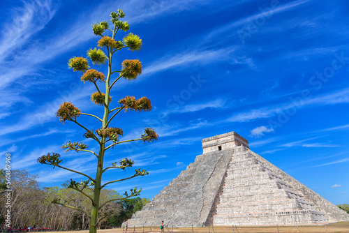 Mayan pyramid of Kukulcan in Chichen Itza, Mexico photo
