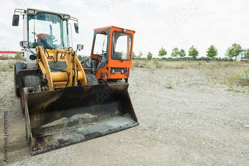 Wheel loader on construction site photo