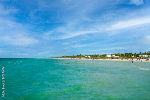 Fototapeta Naklejka Na Ścianę i Meble -  The beautiful beach of Sisal in Yucatan, Mexico