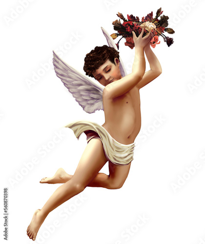 Fényképezés Valentines Day Cherub Angel, cupid, sticker, fictional Character, cherub png