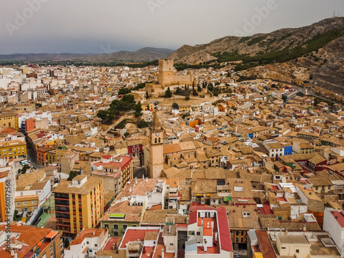 Villena city aerial view (Alicante) photo