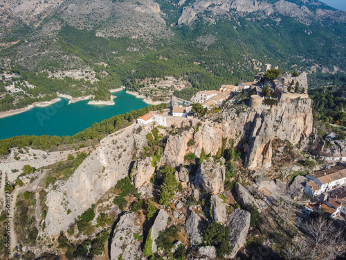 Castle of Guadalest Aerial view Alicante, Spain